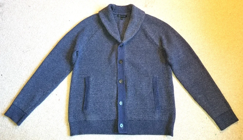 Mens Sweater-BANANA REPUBLIC-blue marled 
